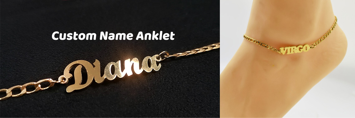 Beautiful anklet with custom name